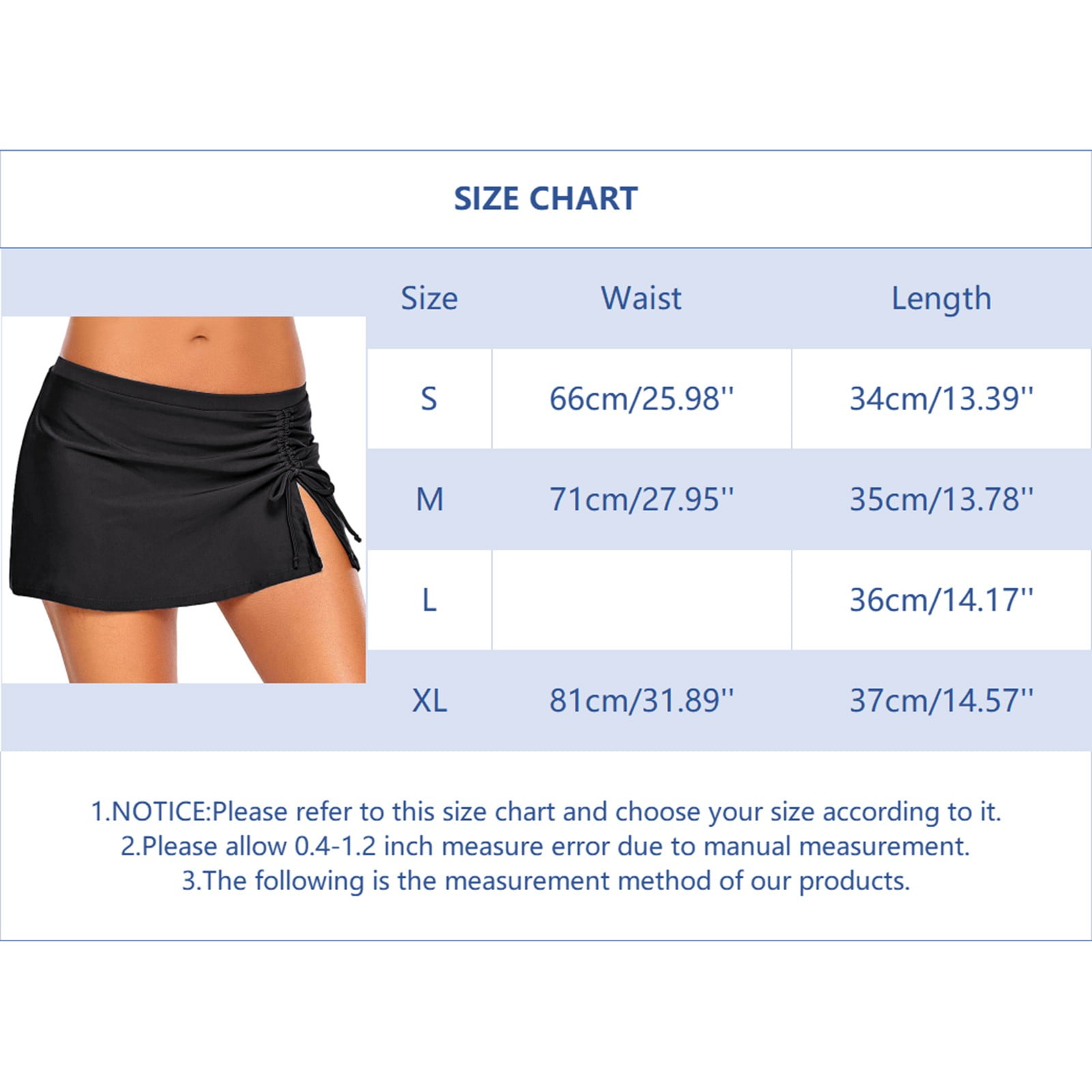 KONDYS Women Swim Skirt Bottoms High Waisted Bathing Suit Swimsuits Skirts Pleated Skorts Boxer Liner Beachwear Swimwear Stylish