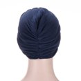 thumbnail image 3 of Women Turban Hat Twisted - Solid Color Chemo Beanie Hair Cover Wrap for Ladies, 3 of 6