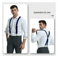 thumbnail image 5 of QCWQMYL Suspenders for Men Vintage 4 Swivel Hook Adjustable Braces Groomsmen, 5 of 6