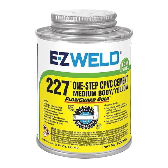 Ez Weld Cement,8 Oz,Yellow,CPVC EZ32702