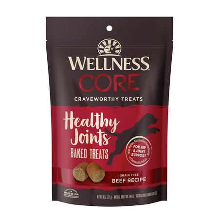 UPC: 0076344882251 | Wellness CORE Healthy Joints Crunchy Dog Treats Grain Free Beef 8 Ounce Bag