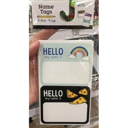 48ct Cutte Icons Hello Name Tags Super Pack
