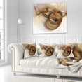 thumbnail image 3 of Designart Abstract Brown Spiral Texture - Abstract Throw Pillow - 18x18, 3 of 5