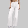 thumbnail image 2 of vigerkar Women's Baggy Jeans High Waisted Jeans Wide Straight Leg Denim Pants Boyfriend Jeans White, L, 2 of 8