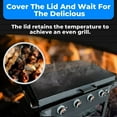 Kojem 36 in Griddle Hood Lid for 36 in Blackstone Griddle 36" Griddle Grill Hard Cover Black BBQ