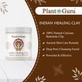 thumbnail image 2 of Indian Healing Clay 1 lb. Jar - 100% Natural Calcium Bentonite Clay Powder - Deep Pore Cleansing Facial And Body Mask - Detox Clay for Face, Hair, Acne, and Bath., 2 of 7