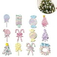 thumbnail image 5 of Wooden Christmas Pastel Candy Ornaments with 12 Unique Styles for Festive Decorations, 5 of 9
