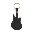 thumbnail image 3 of Leather Guitar Picks Holder with Key Ring Cool Guitar Shape Includes 5 Celluloid Picks Portable for Musicians, 3 of 6