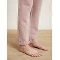 thumbnail image 4 of Barefoot Dreams Youth Brushed Terry Rolled Hem Pant, Size 12-14, Pink Clay, 4 of 5