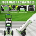thumbnail image 5 of 1200W Heavy Duty Stair Climbing Hand Truck - 880lbs Capacity Electric Dolly with Safety Rope for Moving Furniture and Warehouse Logistics (Green)), 5 of 10