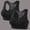 Black, variant on 2 Pack Womens Zip Front Sports Bra, Medium Support Wireless Padded Racerback Athletic Yoga Bras