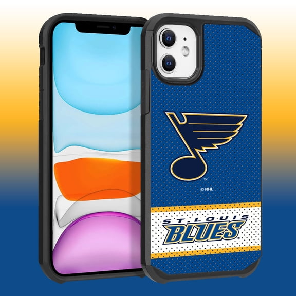 Apple iPhone 11 - NHL Licensed St. Louis Blues Team Logo on Jersey Textured Dual Layer Case