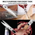thumbnail image 2 of Kitchen Scissors,Multi-Purpose Kitchen Shears,Heavy Duty Dishwasher Safe Food Scissors,Non Slip Stainless Steel Sharp Cooking Scissors for Kitchen,Chicken,Poultry,Fish,Meat,Herbs, 2 of 6