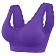 thumbnail image 2 of Blczomt Bralettes for Women with Support Push Up Sports Purple Wireless Comfort Everyday Bras, 2 of 5