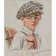 thumbnail image 2 of Frank Xavier Leyendecker 15x17 Gold Ornate Wood Frame and Double Matted Museum Art Print Titled - Hating School, 2 of 4
