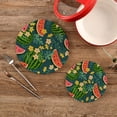 thumbnail image 2 of SKYSONIC 2 pack Watermelon Flowers Leaves Trivet Mat Pot Holders Set, Hot Pads Potholder Cotton for Kitchen Weave Pot Mat Cooking Baking Decor Home, 2 of 7
