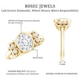 thumbnail image 5 of Rosec Jewels Certified Lab Grown Diamond Oval Engagement Ring with Accent - EF-VS Quality, 14K Yellow Gold, US 13.00, 5 of 8