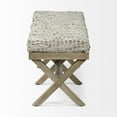 thumbnail image 3 of Mercana Solis II 50x18 Light Brown Wood Base Beige-Toned Woven Cushion Bench, 3 of 6