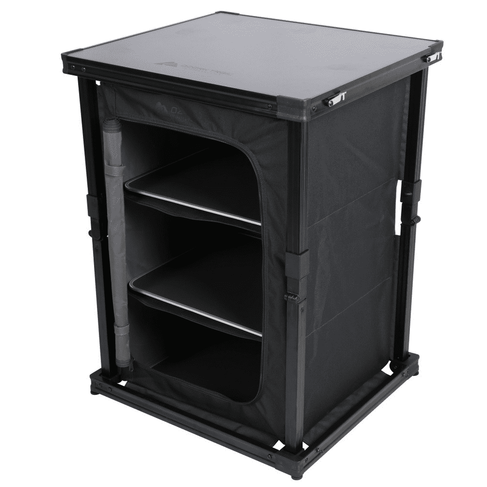 Ozark Trail Kitchen Organizer with Hardtop Table, Gray, 23 Inches Wide