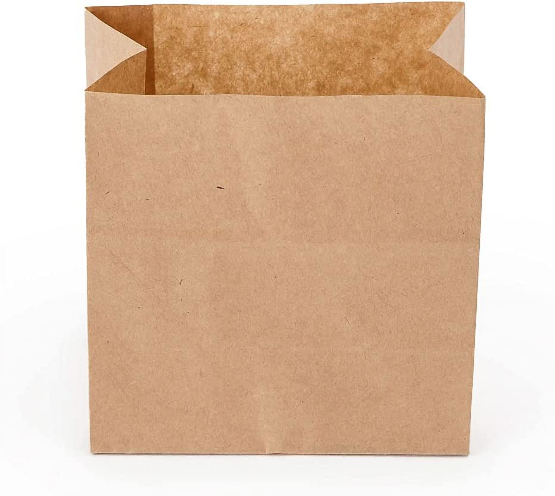Bag Tek 4.25 x 2.5 x 3.75 Paper Bags for Snacks, 100 Large Paper Bag for Foods - Disposable, Greaseproof, Paper Kraft Snack Bags, for Popcorn, Cook