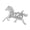 Silver, variant on Exquisite 3D Chinese Zodiacs Horse Brooch Pin Realistic Design Alloy Perfect for Gifting