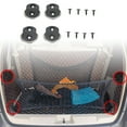 thumbnail image 2 of BIBABLYKE 4pcs Multipurpose Car Trunk Storage Net Organizers with Screws Adjustable Elastic Mesh Hook Upgrades for Secure Carry, 2 of 7
