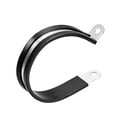 thumbnail image 4 of Uxcell 2.48'' R Shape Rubber Cushioned Insulated Clamps 304 Stainless Steel 10 Pack, 4 of 5