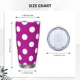 thumbnail image 4 of KLL Purlpe And White Polka Dot Print 40oz Stainless Steel Insulated Car Cup with Spillproof Lid - Keep Your Drink Hot or Cold on the Go-Straw Two-piece Set, 4 of 8