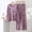 Purple, variant on Womens Soft Modal Cotton V-Neck Polka Dot Pajama Set Long Sleeve Loungewear with Elastic Waist Blue,Size Free Size
