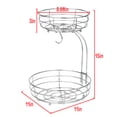 thumbnail image 2 of Bextsrack Fruit Basket for Countertop, 2-Tier Vegetable Fruit Bowl with Banana Hanger for Kitchen, Chrome, 2 of 7