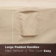 thumbnail image 6 of Rectangular/Oval Patio Table Cover, Heavy Duty and Waterproof Outdoor Lawn Patio Furniture Covers, X-Large Beige & Brown, 6 of 8