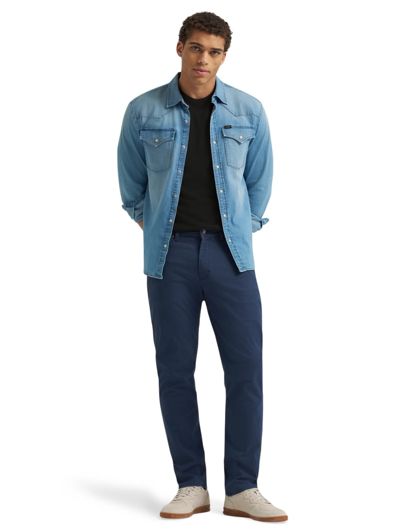 Lee Men's 5-Pocket Twill Pant - Walmart.com
