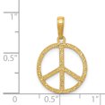 thumbnail image 2 of 14K Yellow Gold Peace Sign Pendant, 2 of 2
