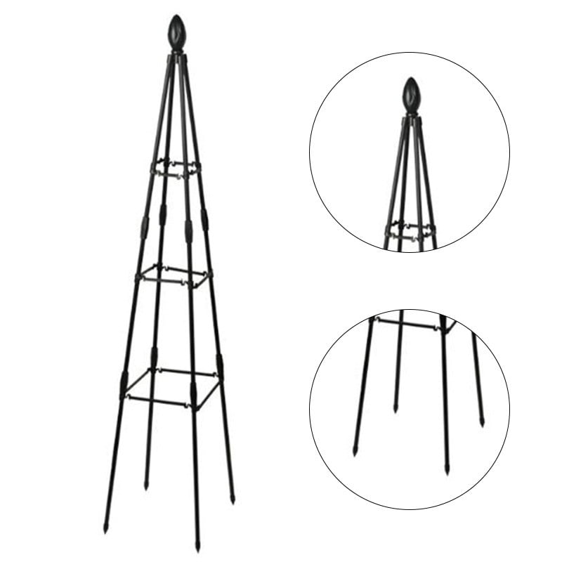 Garden Climbing Plant Bracket Flower Plant Support Bracket Black Height 160cm