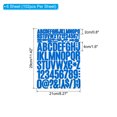thumbnail image 2 of Uxcell Vinyl Letters Numbers Stickers Kit, Self Adhesive Decals for Mailbox, Sign Light Blue 612 Pieces 6 Sheets, 2 of 6