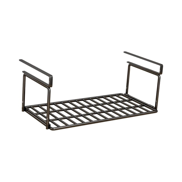 serony Pantry Cupboard Closet Wardrobe Shelf Rack Offers Efficient Storage Solution With Sturdy Under Shelf Rack . Books Black 40x20x10cm