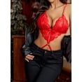 thumbnail image 3 of Sexyfree Lingerie for Women Deep V Lace Bodysuit Sexy Cut Out One Piece Lingerie Nightwear, 3 of 3