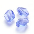 thumbnail image 2 of K9 Glass Imitation Austrian Beads Grade AAA Faceted Rhombus Cornflower Blue 14~14.5x12x5~7mm Hole: 0.9~1mm DIY, 2 of 2