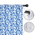 thumbnail image 4 of Blackout Kids Curtains,Blue White Butterfly Pattern Childrens Insulated Curtains Set Of 2,Bedroom Essentials,Toddler Room Decor 42"x63", 4 of 5