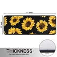 thumbnail image 5 of Kitchen Rugs Sets Of 2,Black Sunflower Pattern Anti Fatigue Kitchen Mat Rugs Non Slip Washable,Decorative Kitchen Floor Mats for Kitchen,Sink,Laundry,17"x47"+17"x47", 5 of 5