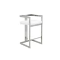 thumbnail image 1 of Plata Import Metal Stool With White Cushion Seat, 1 of 2