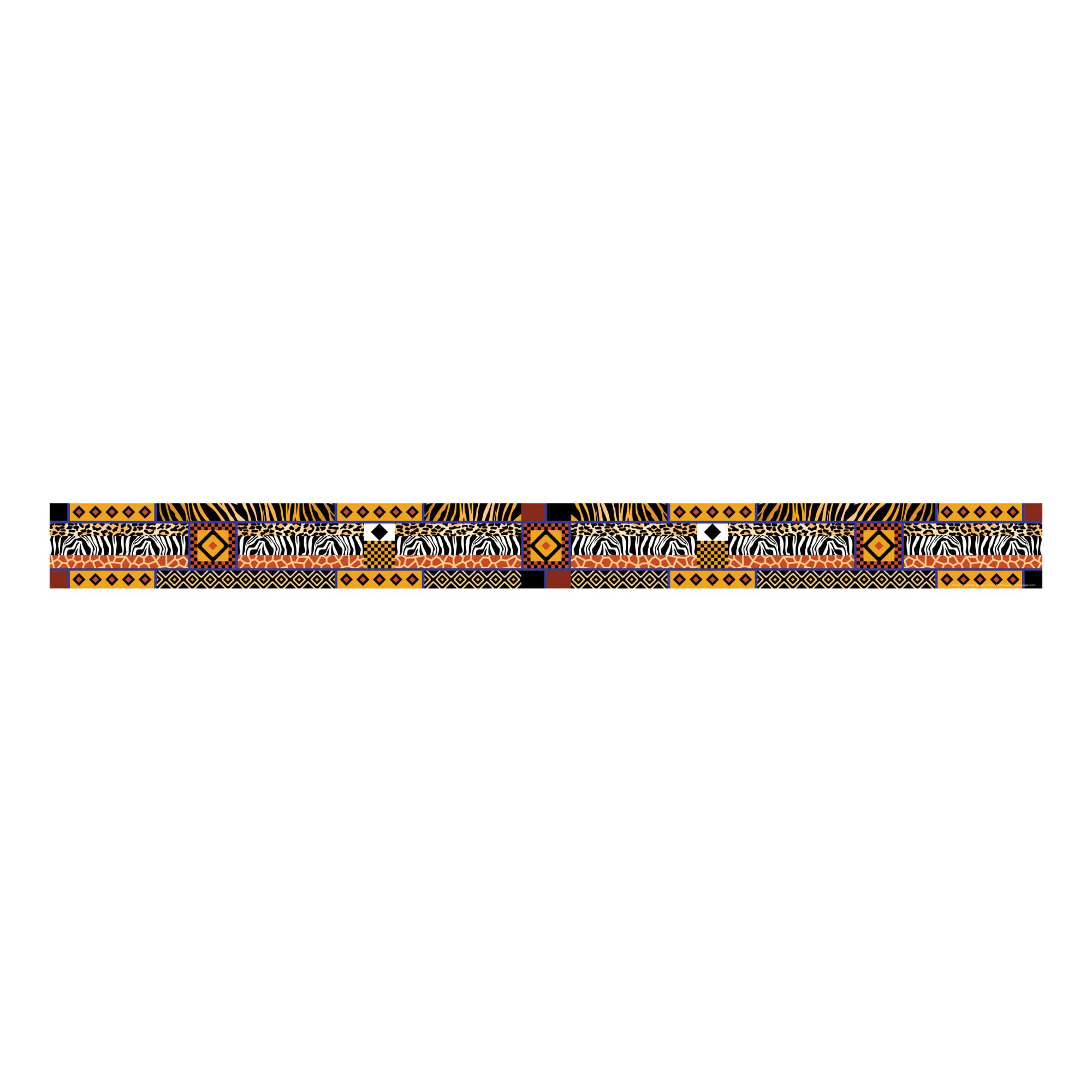 Barker Creek Double-Sided Border 2-Pack, Africa, Decorate Galore with 70' of Border, Coordinating Designs Printed On Both Sides for Twice the Value, 3" x 70' (3664)