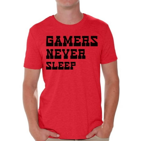 

Awkward Styles Mens Graphic Shirts Men s Graphic T-shirts Men s Graphic Tees for Sarcastic Funny Geek Humor Gamers Never Sleep Shirt Mens Novelty Shirts