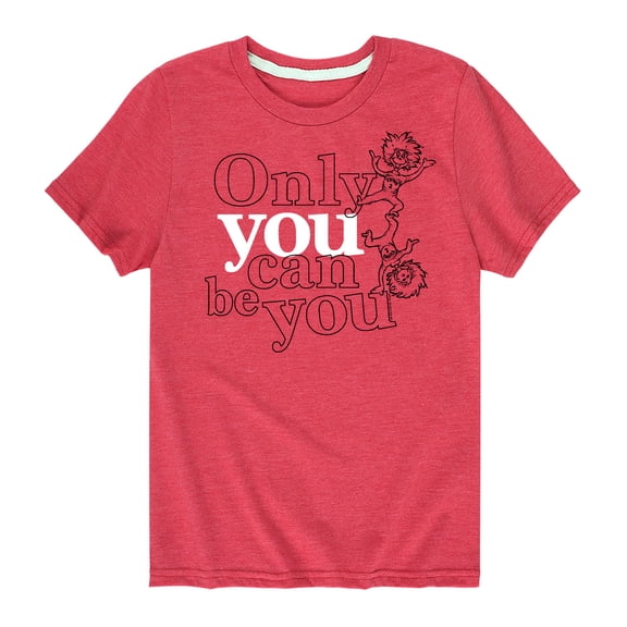 Dr. Seuss - Thing One and Thing Two Only You Can Be You - Toddler And Youth Short Sleeve Graphic T-Shirt
