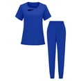 thumbnail image 4 of Fengactive Scrubs for Women Set Stretch Stand Collared Scrub Top Long Pant Nursing Uniforms Scrubs Sets with Pockets, 4 of 5