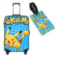 thumbnail image 1 of Anime Cartoon Pokemon Pikachu (4) Travel Suitcase Protector Elastic Washable Protective Baggage Covers With Concealed Zipper For 25-28 Inch Suitcase - L, 1 of 5