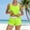 Yellow, variant on MGDXOX Womens Blouson Tankini Swimsuit with Shorts 2026 Two Piece Tummy Control Bathing Suit Solid Color Vacation Swimwear Sky Blue L