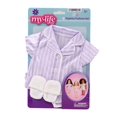 thumbnail image 1 of My Life As – Ensemble Pyjama pour Poupée de 18 pouces, 3 Pièces, Motif rayures violettes et blanches, 1 of 8