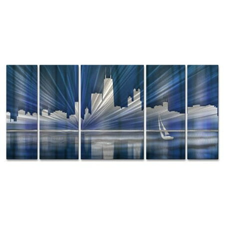 All My Walls Ash Carl Cool Chicago Skyline Metal Wall Art All My Walls Ash Carl Cool Chicago Skyline Metal Wall Art