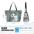 thumbnail image 4 of Pofeuu Funny Cat Print Beach Bag,Waterproof Sandproof Beach Tote Bag, Large Capacity Foldable Beach Bags for Women, 4 of 7